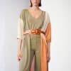 Cardigan largo Saktie manga corta color block S03K24 FERN 1 e1708805844612