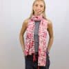 Foulard panuelo fucsia flecos Donatzelli 2901 D.2 C.2 scaled e1707680975978