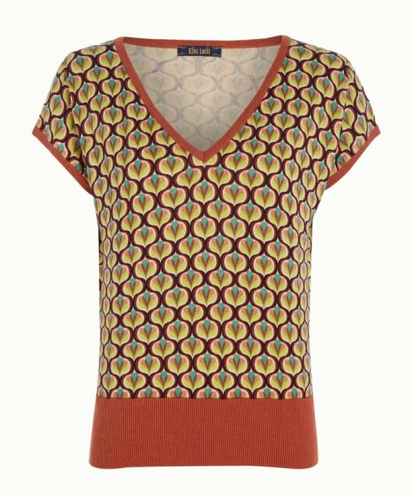 Jersey King Louie Espana Deep V Indy estampado retro manga corta 08804 274 F e1708862404612