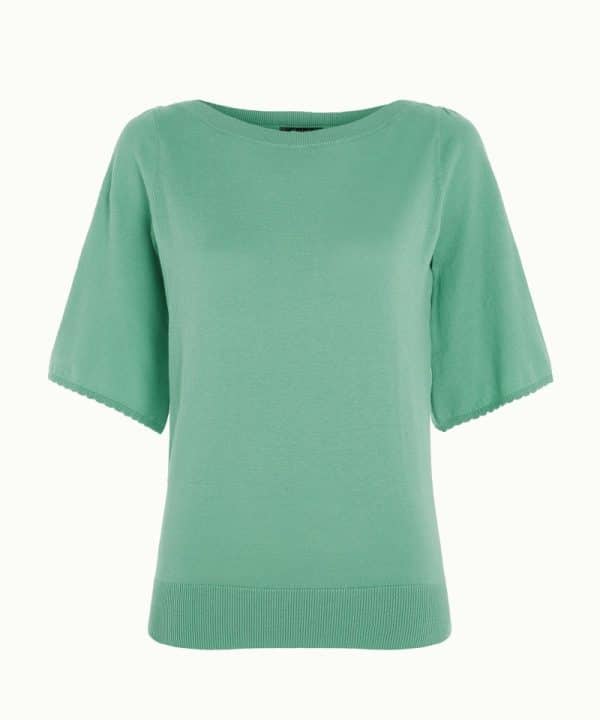Jersey King Louie Espana Ivy Wide Sleeve manga corta verde agua top 08741 290 F e1708857715679