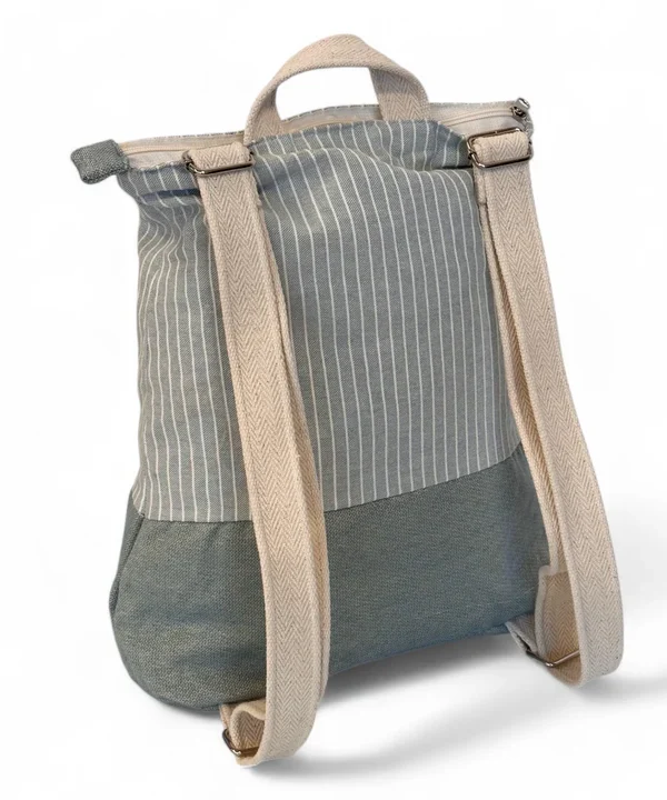 Mochila De La Mur city rayas azul celeste delamur MOTX2CITY Photoroom 1