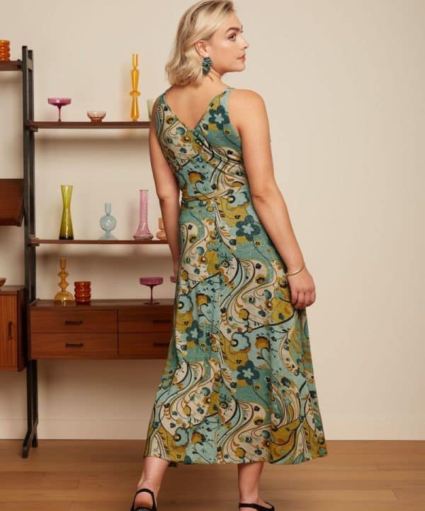 Vestido King Louie Espana Hazel Frenzy largo fiesta brilli halter 08895 374 F e1708889204280