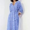 Vestido Skatie viscosa estampado tie dye azul S50V12 MAYA 1 e1708807424398