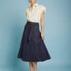 Falda midi cinturon meisie azul marino M101F01 TDL 1 e1711465293778