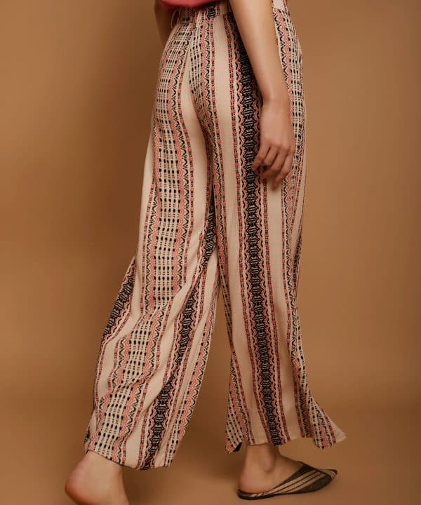 Pantalon viscosa estampado Meisie M05P100 NUT 4 e1711399653852