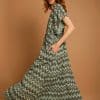 Vestido largo bambula verde meisie M49V22 AQU 3 e1711464911338