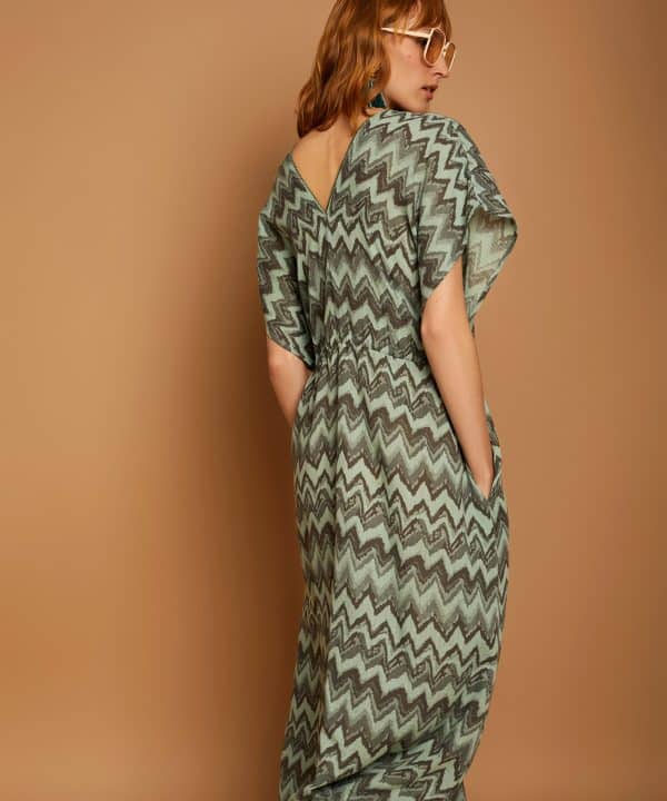 Vestido largo bambula verde meisie M49V22 AQU 5 e1711464939274