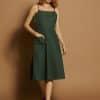 Vestido tirantes algodon meisie verde M101V01 AVO 1 e1711401459900
