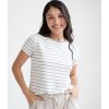 camiseta basieco rayas mus bombon blanca raya azul