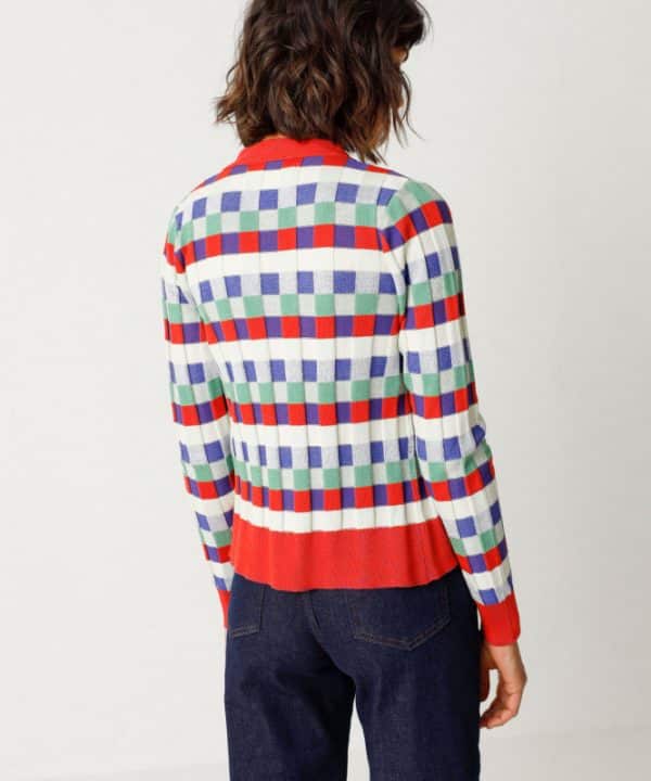 cardigan chaqueta sueter maipi gots SKFK rojo multicolor e1709807731340