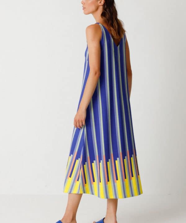 vestido martina gots SKFK algodon organico tirantes azul e1709759952810