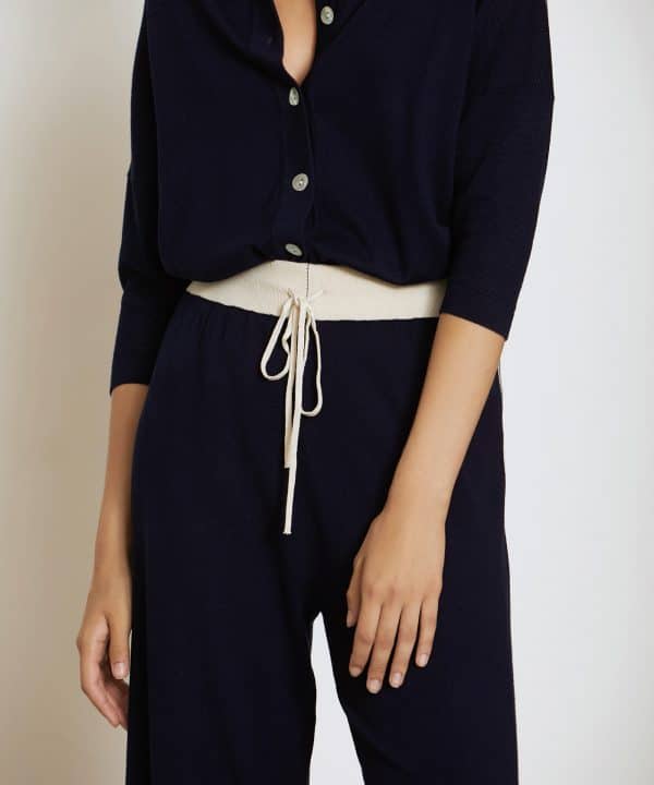 Pantalon Skatie punto azul marino bicolor S03P02 NAVY 2 e1712831799559