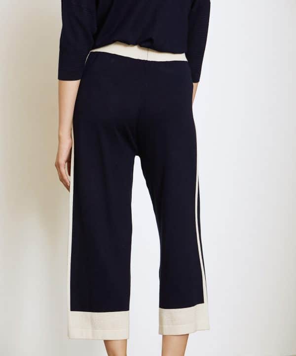 Pantalon Skatie punto azul marino bicolor S03P02 NAVY 3 e1712831813784