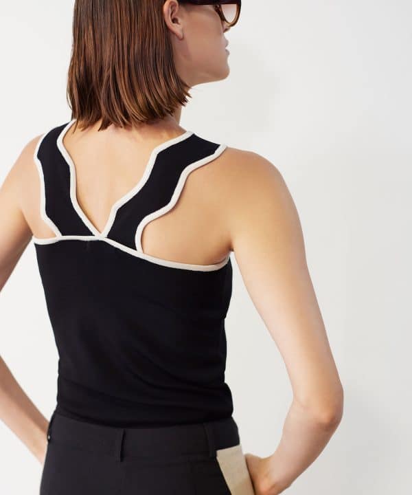 Top punto negro Skatie tirantes ondas bicolor S01K13 KOHL 5 e1712827958397