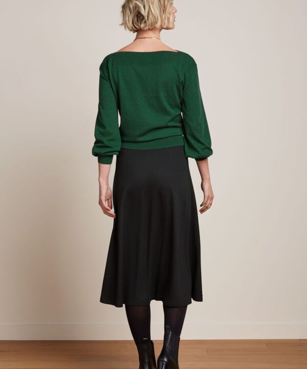 Falda midi negra king louie juno milano crepe 09030 001 MB e1727678780704