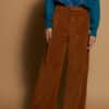 Pantalon efecto velvet meisie antelina marron M100P07 HON 6 e1726691143630