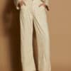 Pantalon palazzo pana crudo Meisie M100P08 IVY 5 e1726691482952