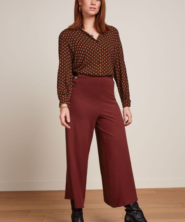 Pantalon pia king louie culotte granate 09376 601 MF e1727680298109