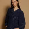 Top de punto textura Camisa blusa Meisie M02T26 OXF 4 e1726602407805