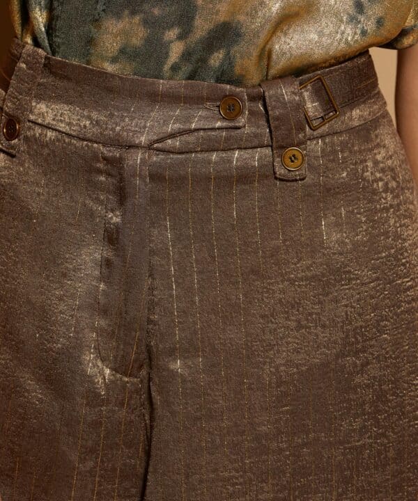 pantalon bombacho con lame meisie goma bajos M05P107 SMK 3 e1726609845285