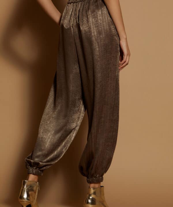 pantalon bombacho con lame meisie goma bajos M05P107 SMK 4 e1726609863387