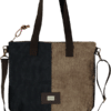 Bolso bandolera Tina CLOVER Malu pana beig y marino