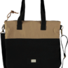 Bolso Clover Bcn Cane bandolera tela Arzano crema negro e1728414628816