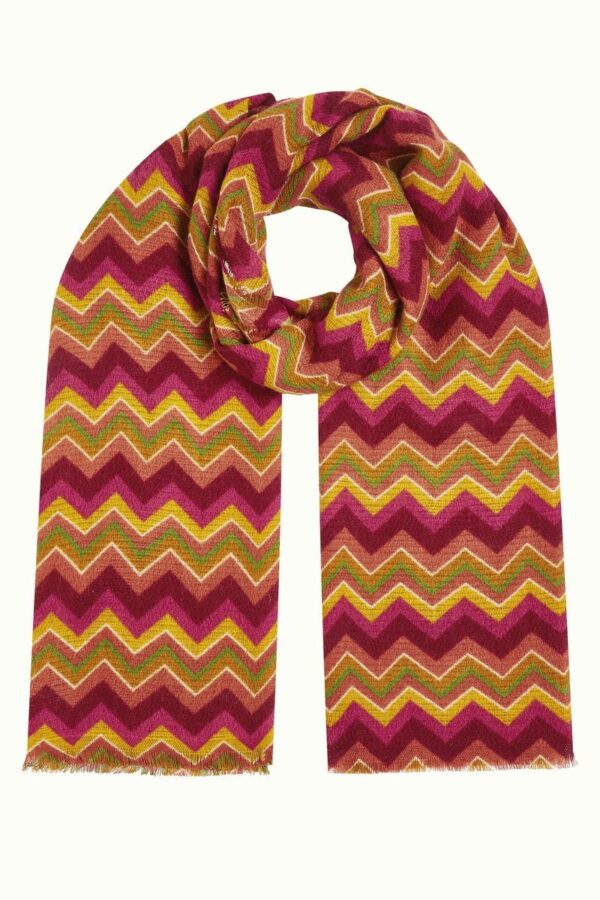 Bufanda king louie zig zag Penny rosa 09146 553 F e1729158368989 Bufanda KING LOUÏE Penny zig zag - Imagen 2