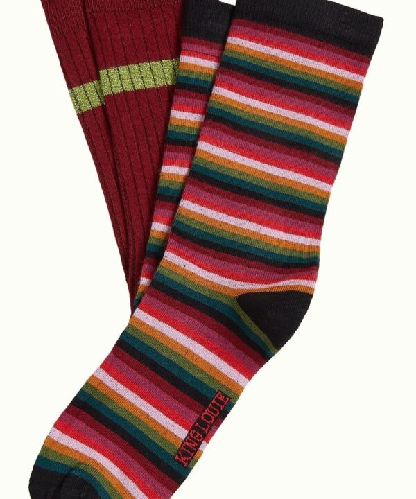 Calcetines king louie retro pack 2 Mimmi rayas 09388 622 F e1728327135853