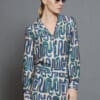 Camisa Skatie tencel estampado geometrico verde azul S05 B82AW24 DCO 3 e1728158714271