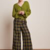Cardigan corto V king louie Farfalle verde guacamole 09052 266 MF e1727849641207