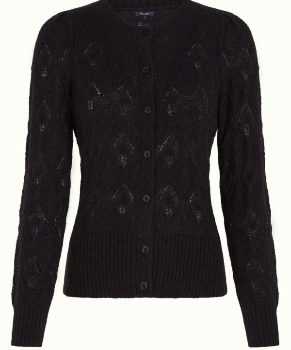 Cardigan corto negro King Louie Orcia 09057 001 F e1728078103710