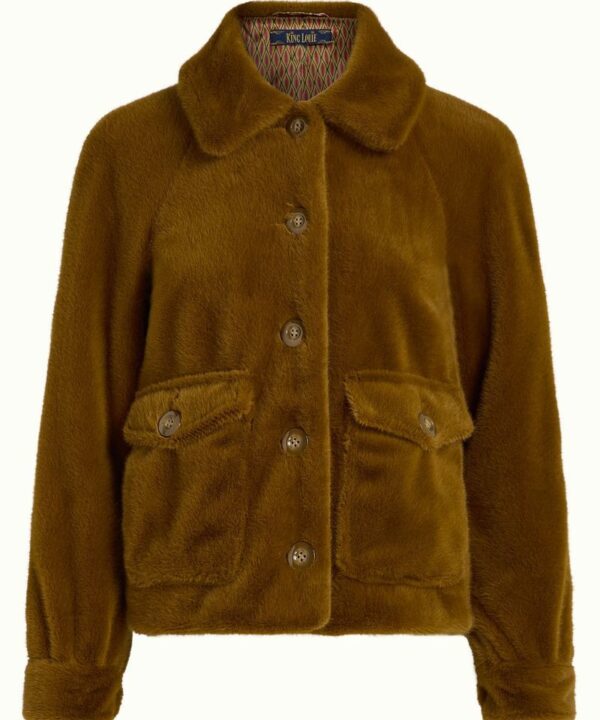 Chaqueta pelo king louie Sylvie Phoenix marron 09083 551 F e1727848930595