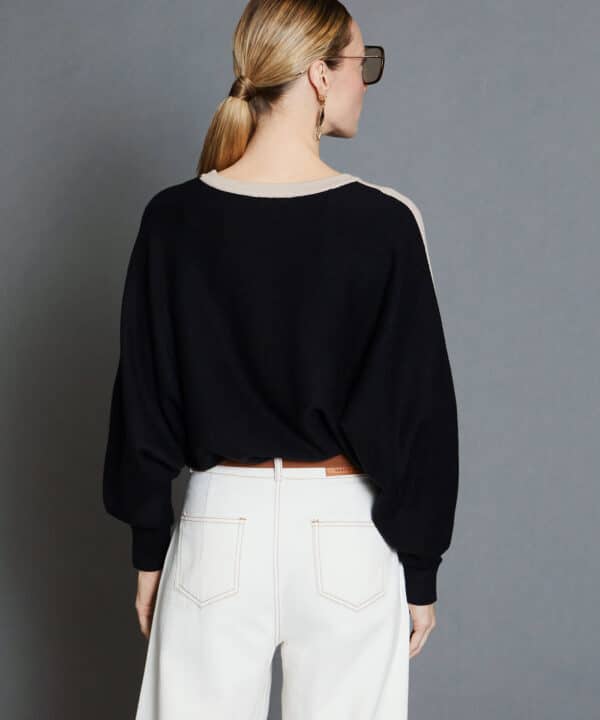 Jersey skatie bicolor viscosa crudo negro S86 K01AW24 BLK 6 e1728164140941