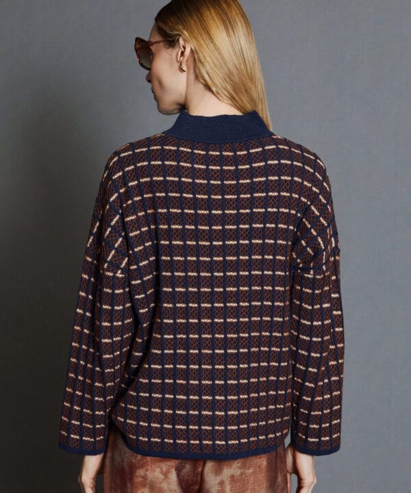 Jersey skatie oversize listado S70 K03AW24 NVY 5 e1728235971203