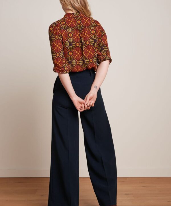 Pantalon palazzo king louie chloe marple azul marino 09111 413 MB e1727821232504