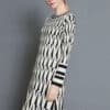 Vestido punto skatie jacquard geometrico S23 V01AW24 BLK 3 e1728237416605