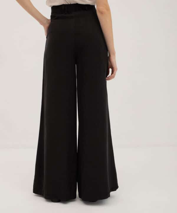 pantalon gevora Mus Bombon pantalon ancho recto largo negro gris oscuro e1729235200496