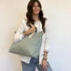 Bolsa grande viaje de mano ligera fin de semana delamur de La mur City verde agua WEEKENDCITY e1740246991819