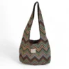Bolsa ovalada DE LA MUR Bero zigzag