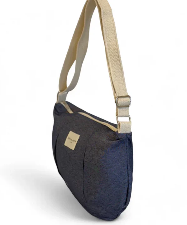 Bolso frunces De La Mur paola tejano denima bandolera tela mediano BAG22PAOLA Photoroom 1
