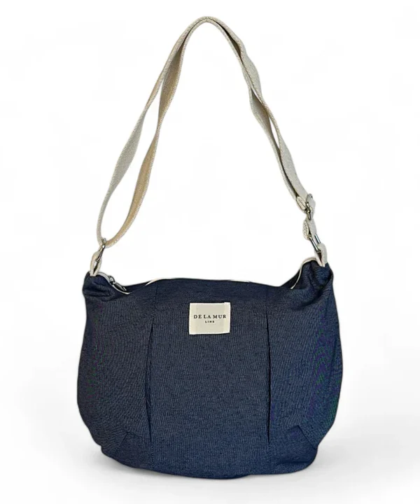 Bolso frunces De La Mur paola tejano denima bandolera tela mediano BAG22PAOLA Photoroom