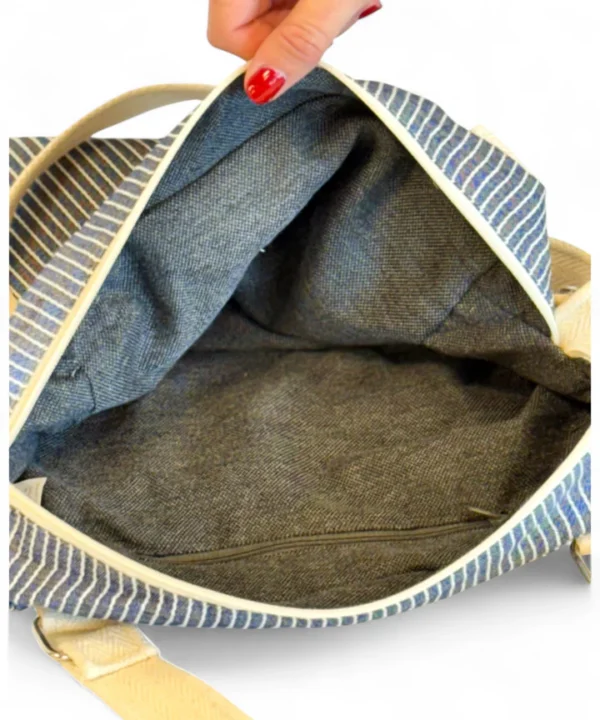 Bolso maletin de la mur azul rayas Paola Delamur BAG18PAOLA Photoroom 2 e1740211228431