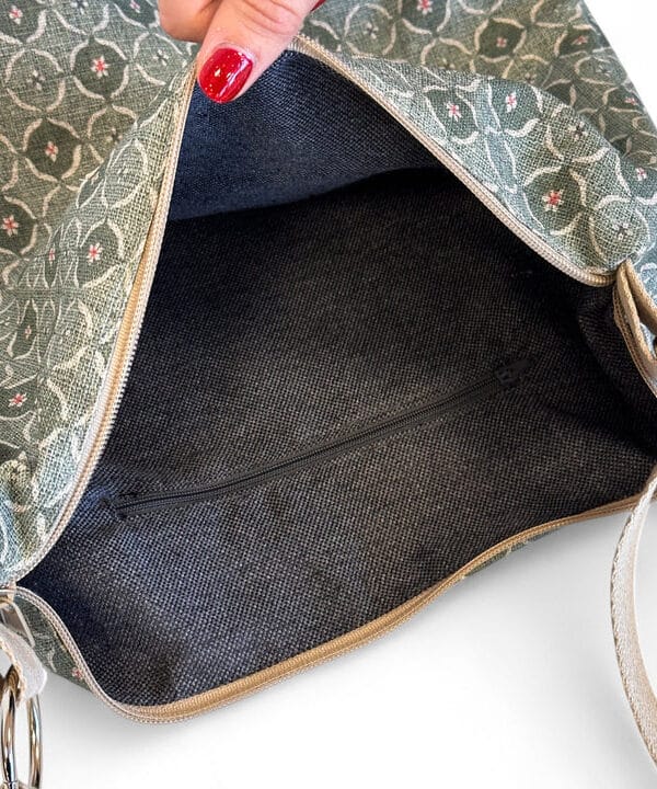Bolso saco De La Mur ariel verde Delamur bandolera tela BAG23ARIEL Photoroom