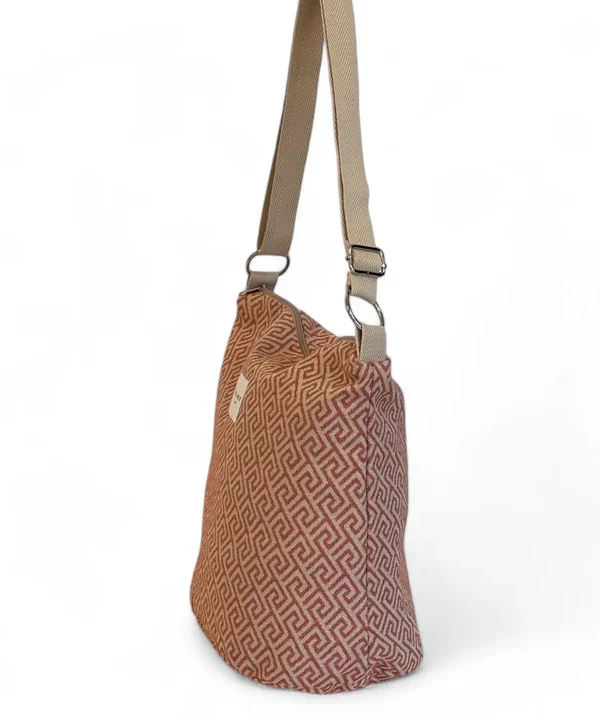 Bolso saco De La Mur grec teja Delamur bandolera tela BAG23GREC Photoroom 1