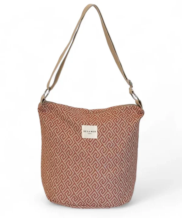 Bolso saco De La Mur grec teja Delamur bandolera tela BAG23GREC Photoroom