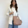 Bolso saco De La Mur grec teja Delamur bandolera tela BAG23GREC mediano e1740212062192