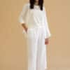 Camisa lino manga larga AZORES Mus Bombon BLANCO 3 e1747380509944