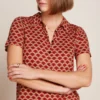 Camisa manga corta roja King Louie Espana Maisie Touche 09458651 1 scaled e1739101916896