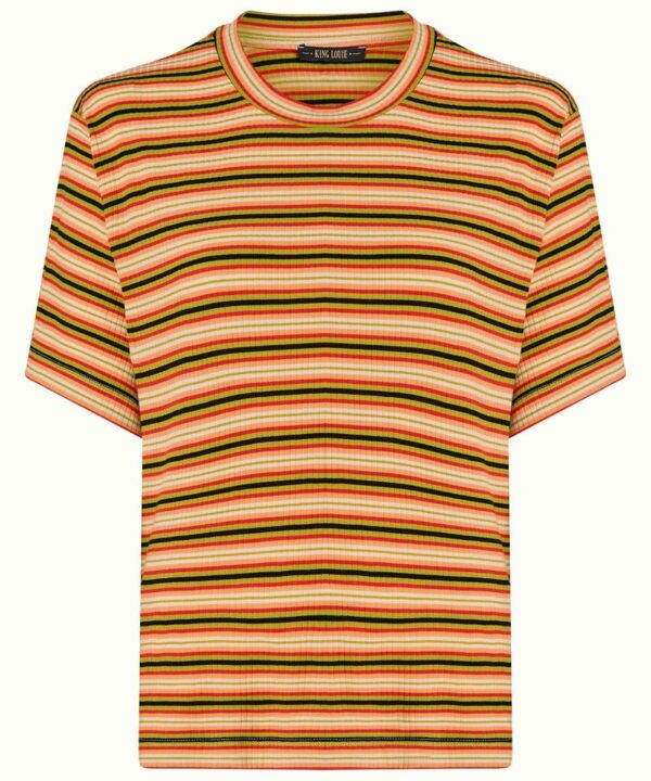 Camiseta manga corta canale rayas King Louie Espana Boxy tee Seaside 09715 833 F e1739983305356